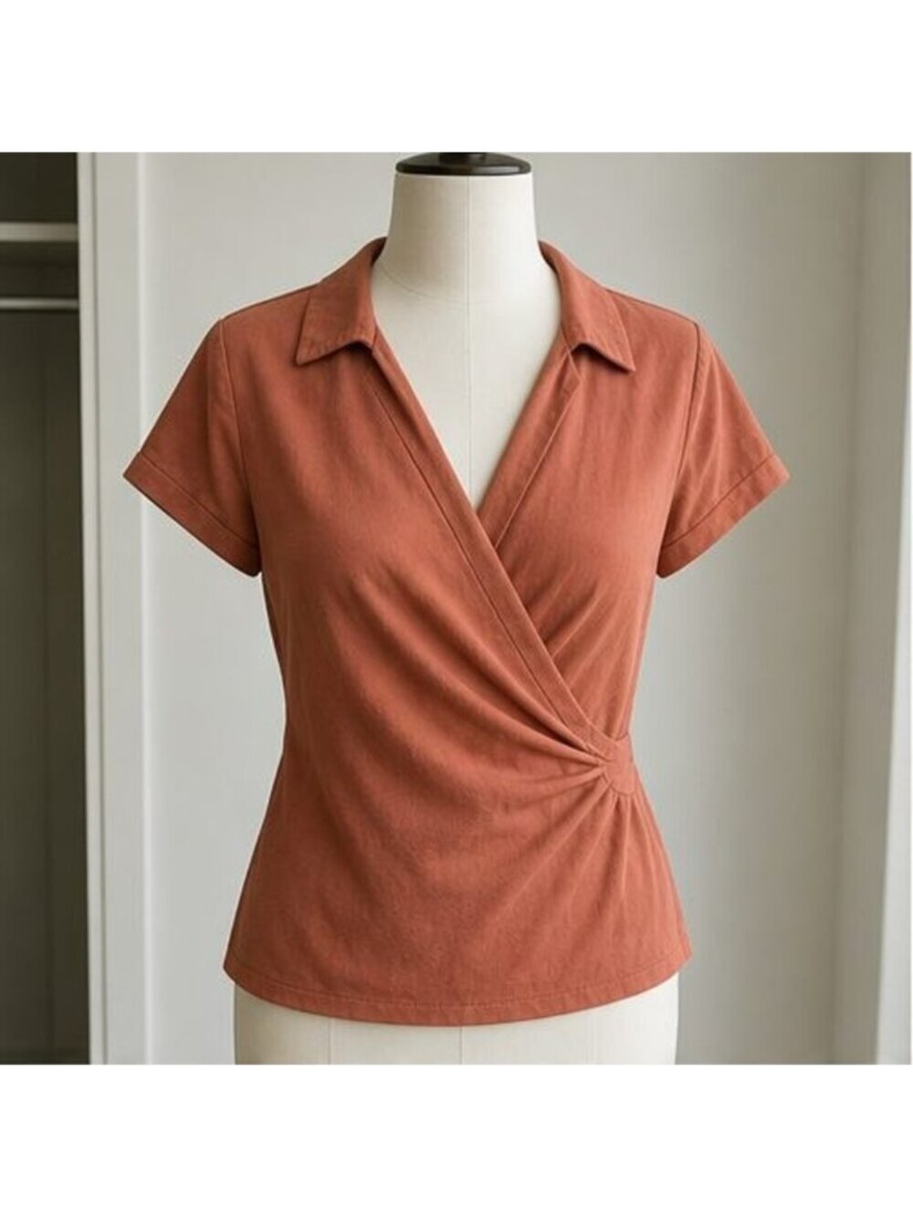 Rust Puff Sleeve Top